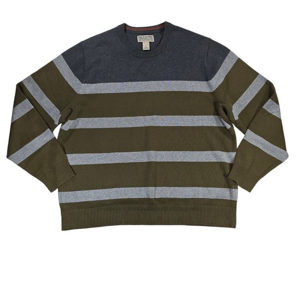 Duluth Strongarm Crew Sweater Mens XL Gray Brown Colorblock Outdoor Casual - Picture 2 of 8
